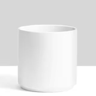 Peach & Pebble 12 in. White Ceramic Indoor Planter (7 in. to 12 in.) PL-CP-CR-02-01-12 | The Home Depot