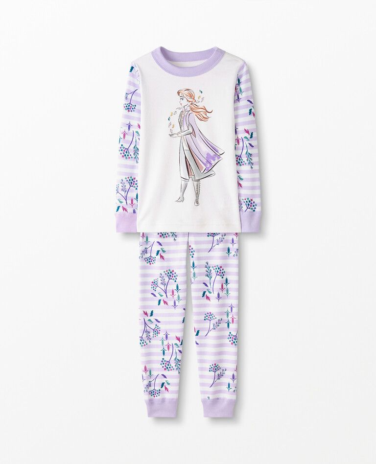 Disney Frozen 2 Princess Long John Pajamas In Organic Cotton | Hanna Andersson