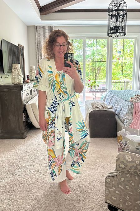Cooling pajamas + matching robe, perfect for Italy, Greece, or Perimenopause 😂

#LTKOver40 #LTKSeasonal #LTKTravel