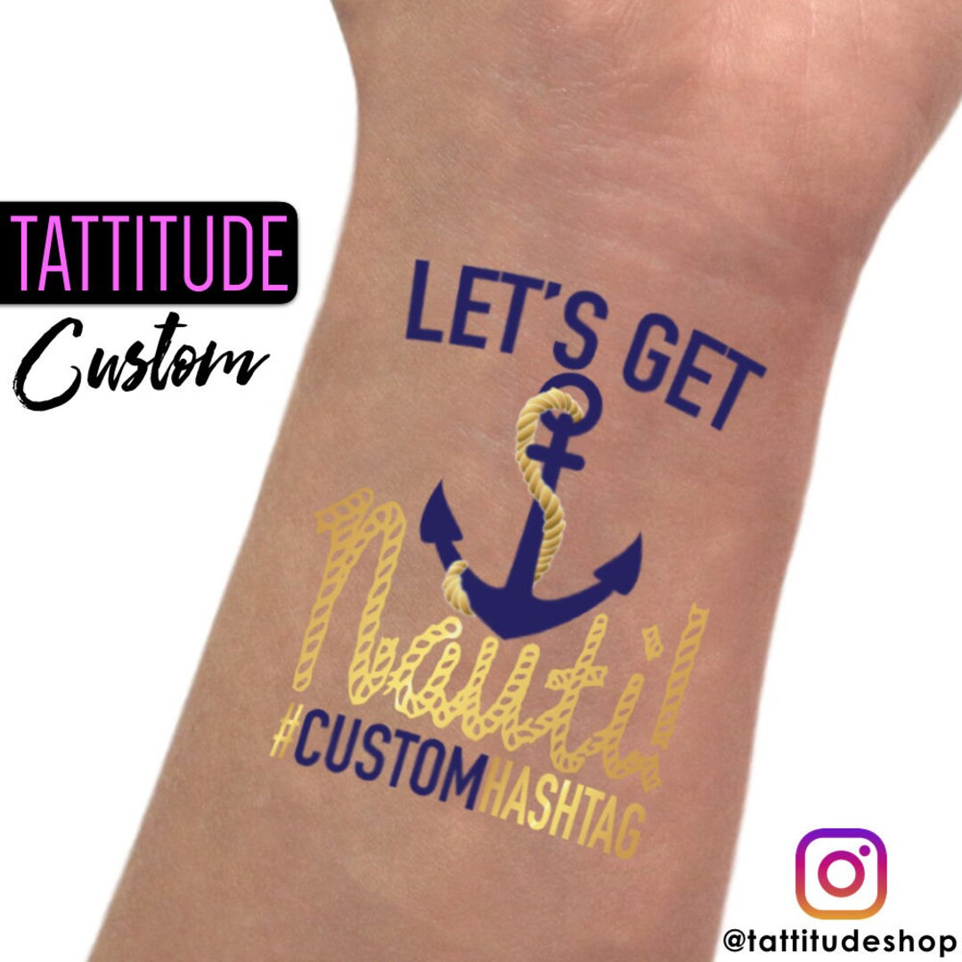 Let's Get Nauti Bachelorette Tattoos Brides Crew Last - Etsy | Etsy (US)