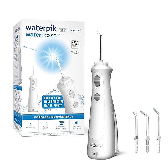 Waterpik Cordless Pearl Rechargeable Portable Water Flosser for Teeth, Gums, Braces Care and Trav... | Amazon (US)