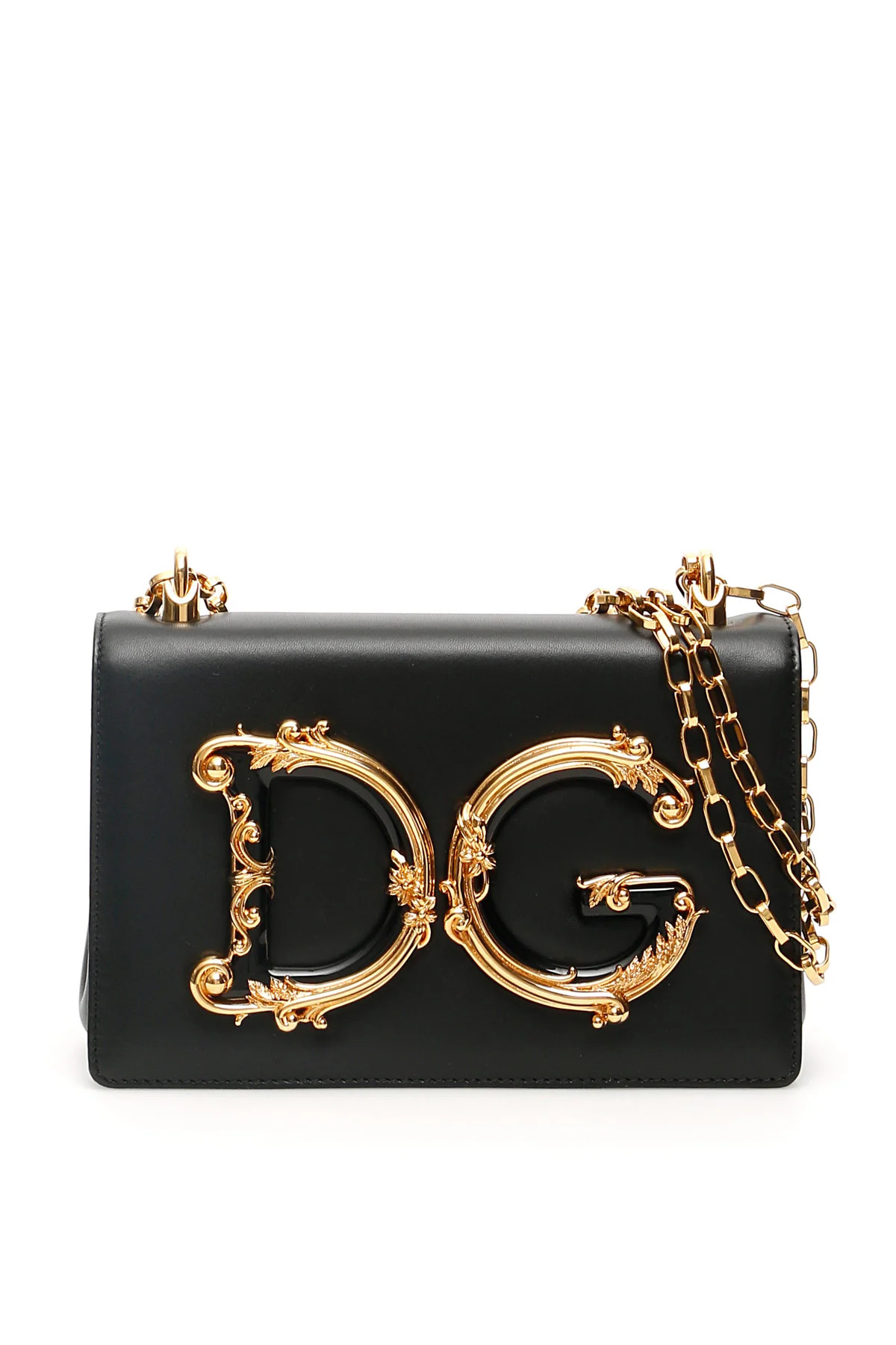 Dolce & Gabbana Women's Dg Chain Crossbody Bag in Nero | BB6498AZ801 | LOZURI