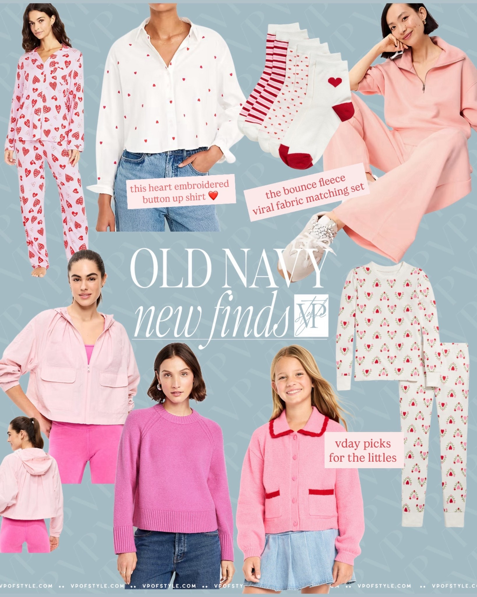 New affordable style finds from old navy. Valentine’s Day pajamas. Valentine’s Day style. Valentine’s Day kids. Heart pajamas. Heart shirt. Pink cardigan. Pink sweater. Bounce fleece pink matching set  

#LTKKids #LTKFindsUnder50 #LTKSaleAlert