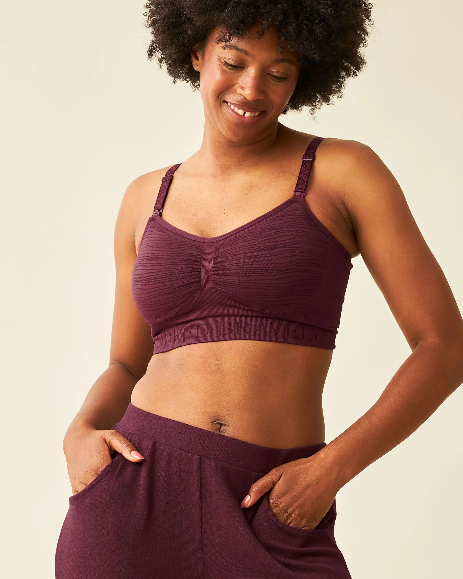 Sublime® Hands-Free Pumping & Nursing Bra | Deep Burgundy - Kindred Bravely | Kindred Bravely