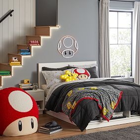 Super Mario™ Super Star Light-Up Pillow | Pottery Barn Teen