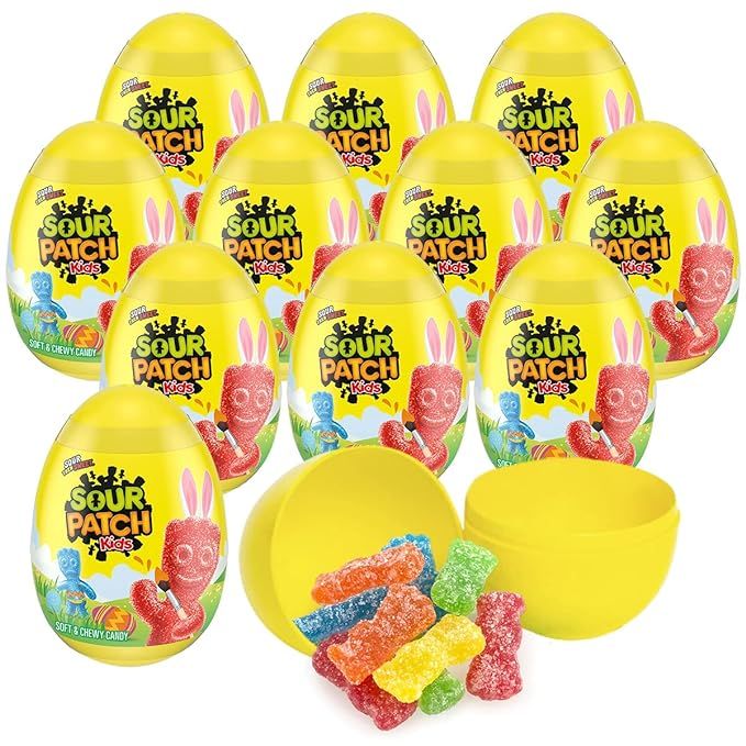 Sour Patch Eggs Easter Candy – (Pack of 12) Delicious Easter Egg Fillers for Kids with Hard She... | Amazon (US)