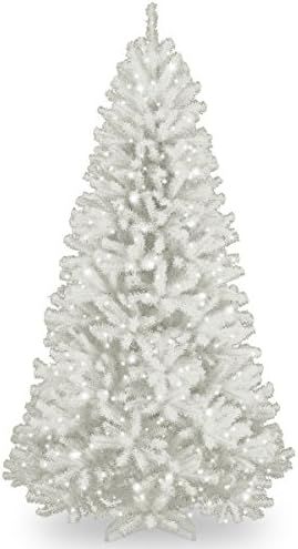 National Tree Company Pre-Lit Artificial Full Christmas Tree, White, North Valley Spruce, White L... | Amazon (US)