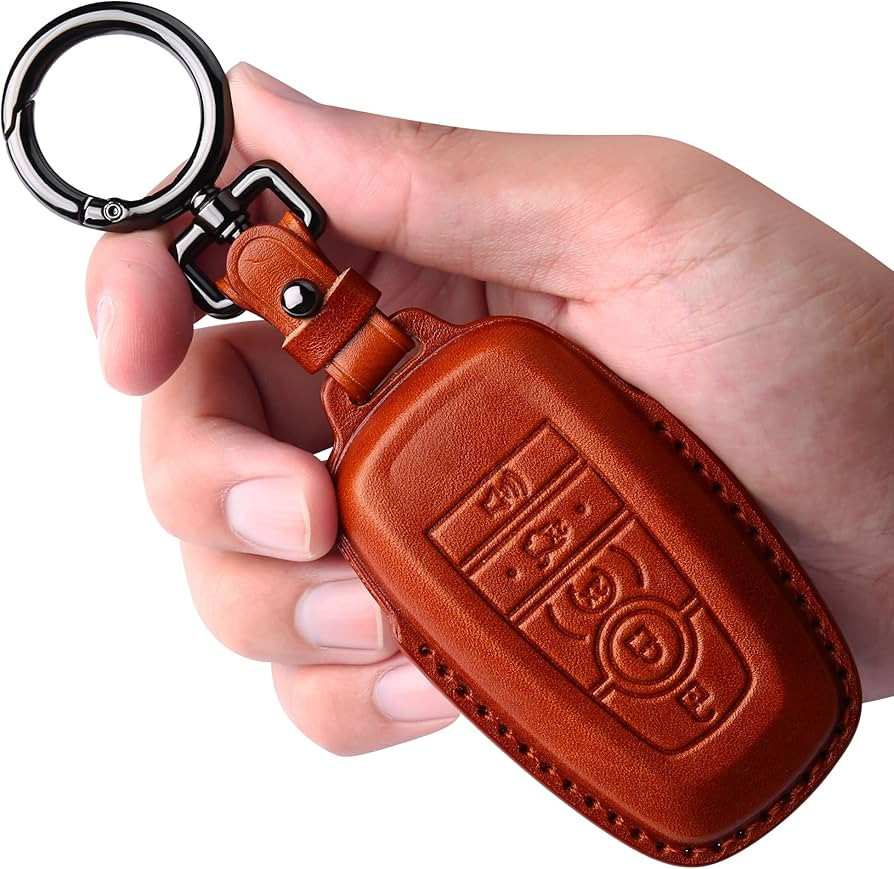Tukellen for Ford Leather Key Fob Cover with Keychain Compatible with Ford Explorer Mustang Fusio... | Amazon (US)