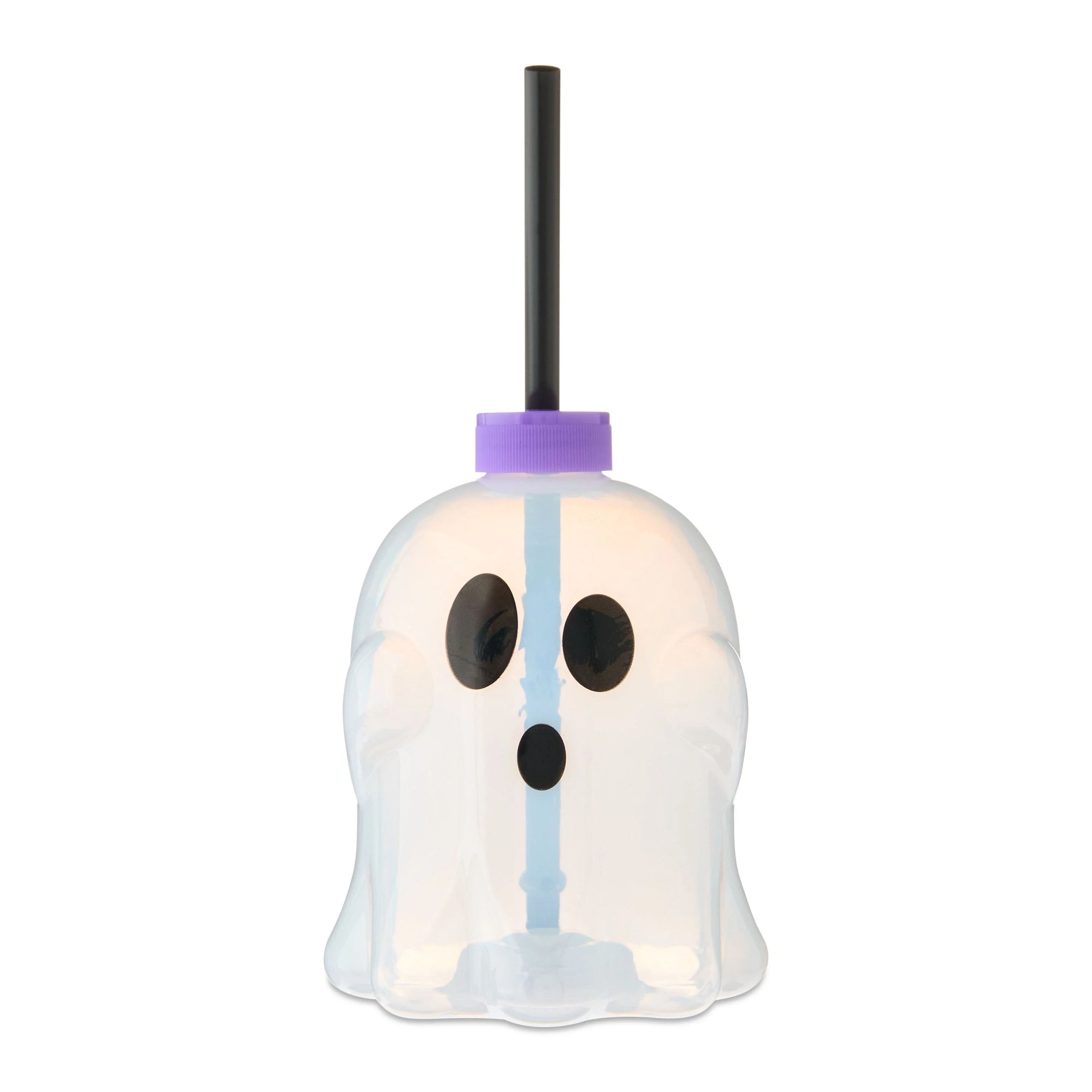 Halloween Light Up Ghost Tumbler, Translucent White, Tumbler with Lid & Straw, Ages 3+, Party Fav... | Walmart (US)