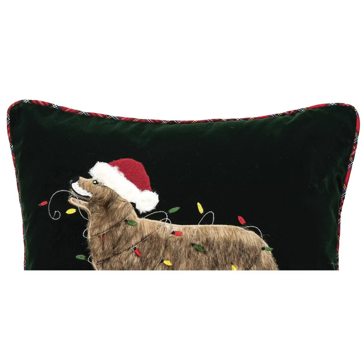 C&F Home Dog With Light Embellished Christmas Throw Pillow, 18" x 18" | Target
