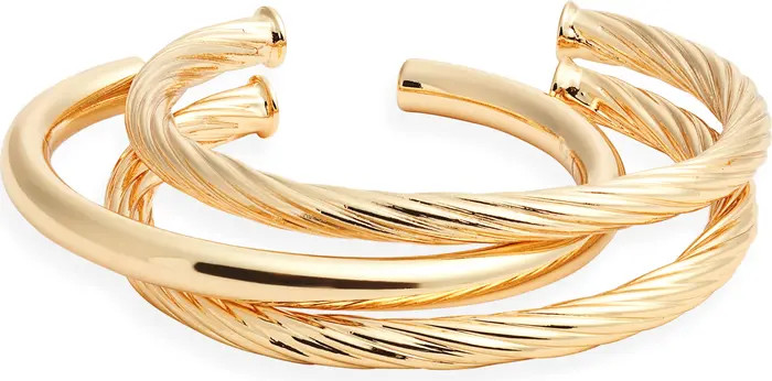 Set of 3 Twist Cuff Bracelets | Nordstrom
