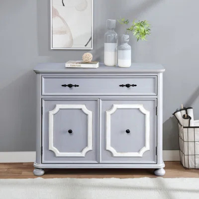 Grey 2-door Accent Cabinet with 1 Drawer | Wayfair North America