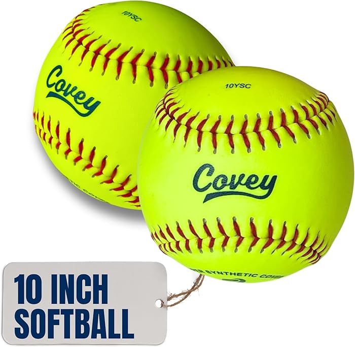 Covey Sports 10 Inch Softballs for 8U & 6U Girls - Low Compression Softball Practice Balls with S... | Amazon (US)