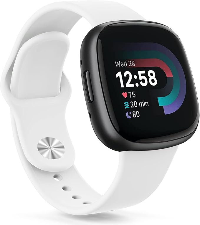 AK Silicone Bands Compatible with Fitbit Versa 4 Bands & Fitbit Sense 2 Bands for Women Men, Soft... | Amazon (US)