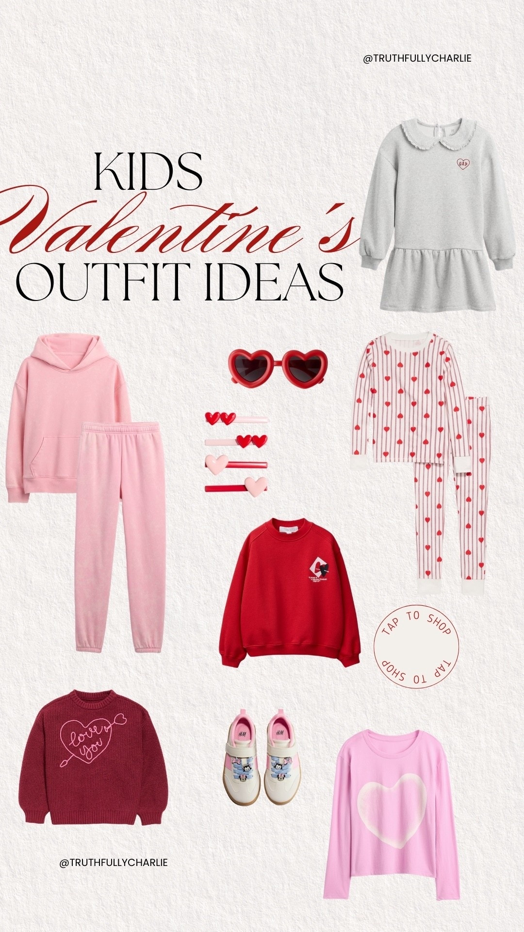 Outfit ideas for kid Valentine’s Day outfits still in stock! 

(The red sweatshirt and heart sunglasses aren’t linked and are Zara!!) 

#LTKKids #LTKBaby #LTKValentine