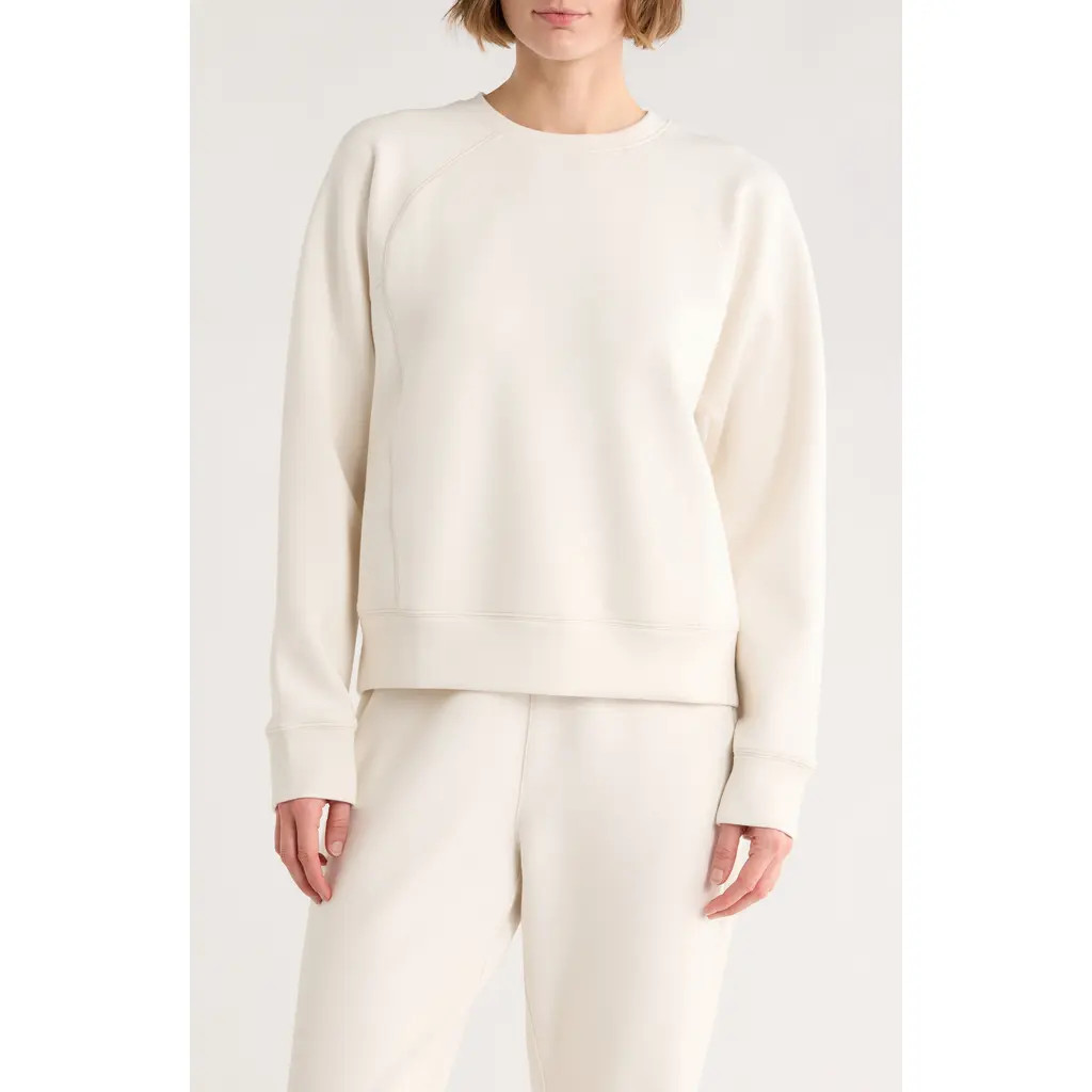 SPANX® Crewneck Pullover in Ivory at Nordstrom Rack, Size X-Large | Nordstrom Rack