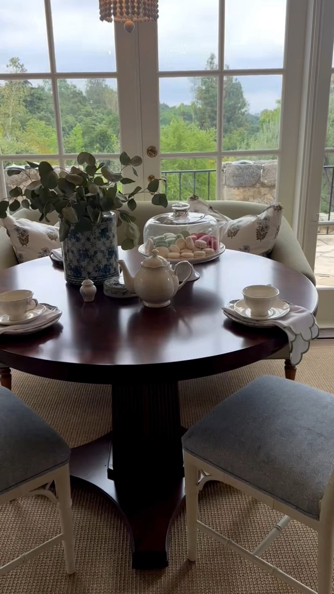 Love this elegant breakfast nook with a classic touch. Who wouldn’t want to sit here—a cozy loveseat, a solid wood pedestal table, a soft-to-touch rug, and a beautifully styled tabletop.
#breakfastnook #dininginspo #interiorstyling #homeinspiration

#LTKHoliday #LTKHome #LTKGiftGuide