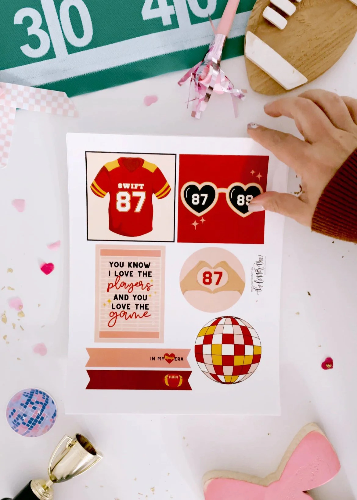 Swiftie Football | Taylor Swift Football prints | The Letter Vee