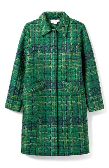 Noize Tweed Plaid Coat in Green at Nordstrom Rack, Size X-Small | Nordstrom Rack