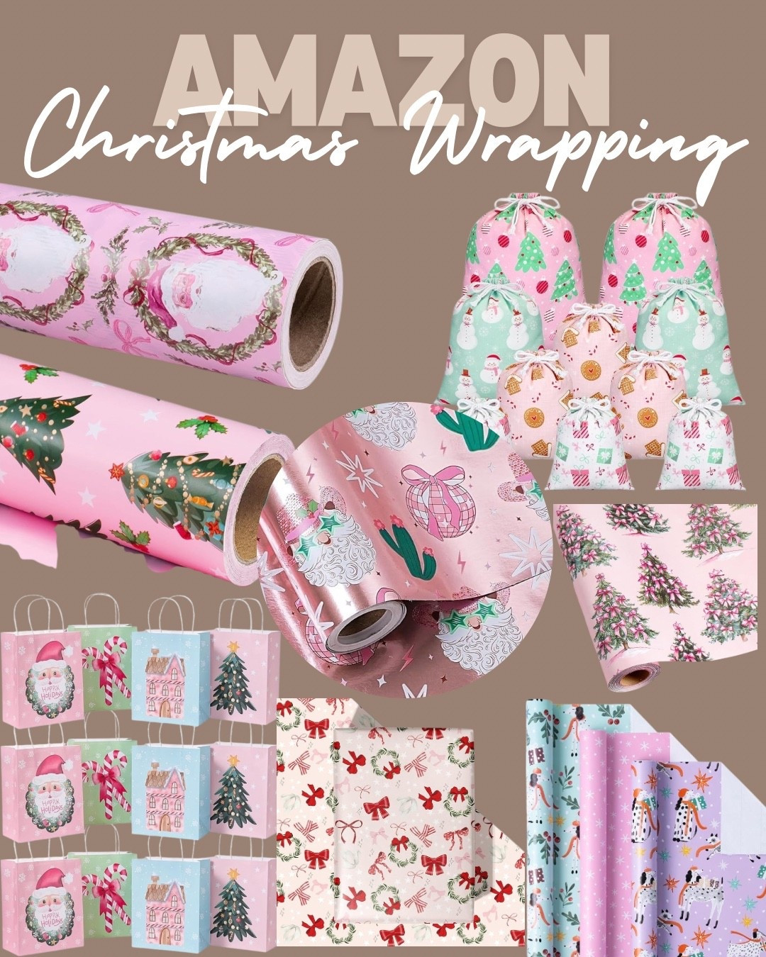Christmas wrapping essentials from Amazon prime 
Wrapping paper, Christmas wrapping paper, Christmas gift wrap, gift bags, gift tags, presents, gifts, seasonal, moody wrapping paper, holiday, amazon finds, amazon Christmas, preppy

#LTKHoliday #LTKGiftGuide