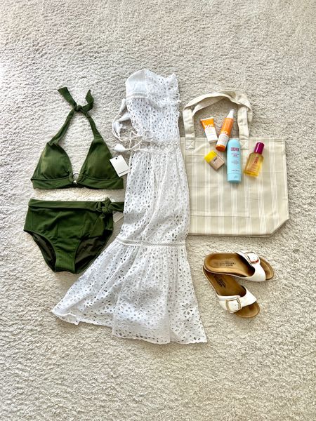 Beach bound 🌊 

Swim: Change of Scenery STYLIST10 for 10% off

Bag: Quilter Koala

Sandals: Naot
