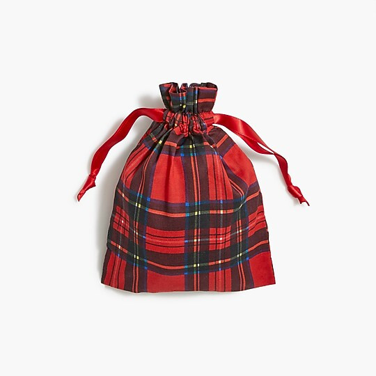 Holiday tartan sleep mask and scrunchie set | J.Crew Factory