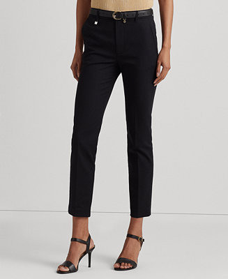 Lauren Ralph Lauren Double-Faced Stretch Cotton Pant, Regular & Petites - Macy's | Macy's