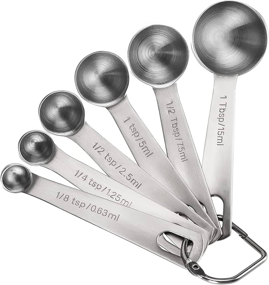 Measuring Spoons, Premium Heavy Duty 18/8 Stainless Steel Measuring Spoons Cups Set, Small Tables... | Amazon (US)
