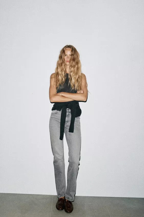 TRF HIGH WAIST STRAIGHT LEG JEANS | Zara Canada