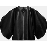 Zara - Zw Collection Limited Edition Leather Zip-Up Top - Black - M - Woman | Zara US