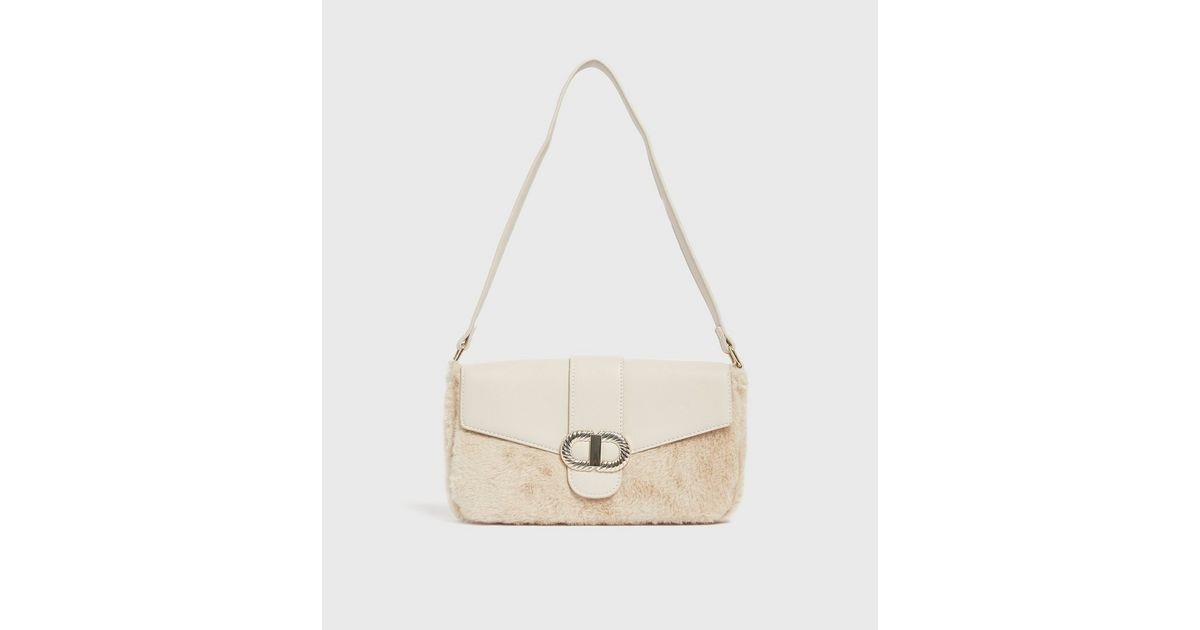 Camel Faux Fur Leather-Look Panel Shoulder Bag
						
						Add to Saved Items
						Remove from ... | New Look (UK)