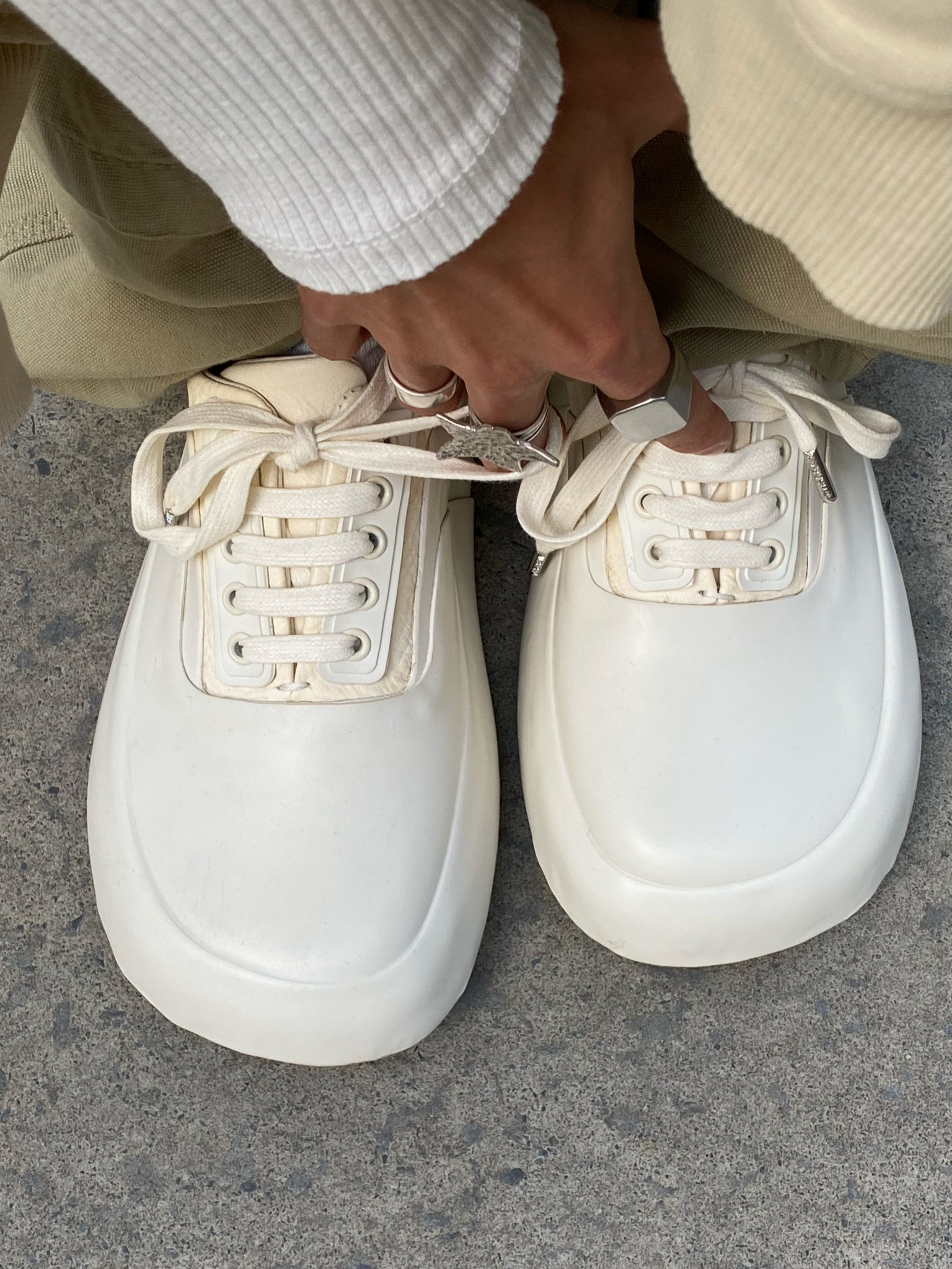 Ambush hybrid vulcanised sneakers in white, leather 
To catch the eye! 

#LTKeurope #LTKAsia #LTKstyletip