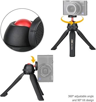 Mini Tripod for Camera, Handheld Video Tabletop Tripod with 360° Ball Head for Sony ZV-1 RX100VI... | Amazon (US)