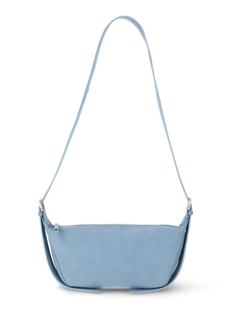 Time and Tru Women's Bean Sling Crossbody Handbag, Blue | Walmart (US)