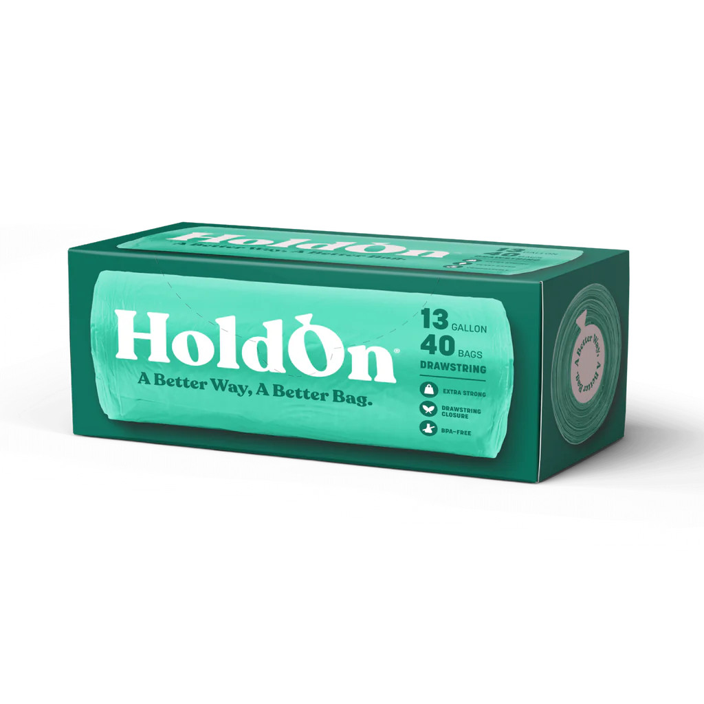 HoldOn Compostable Tall Kitchen Trash Bags | Reel Paper
