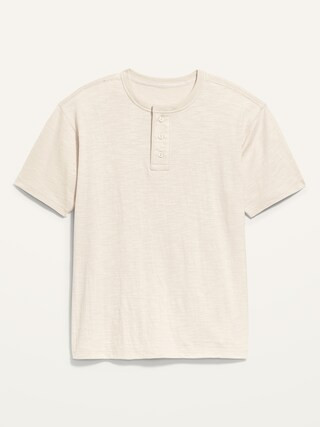 Slub-Knit Workwear Henley T-Shirt for Men | Old Navy (US)