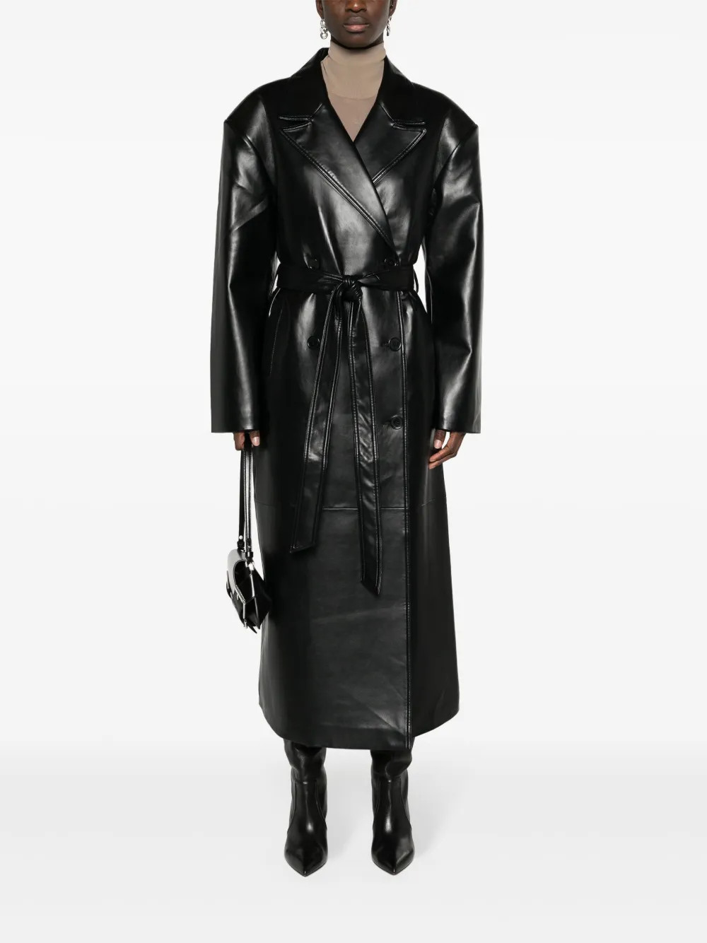 The Frankie Shop Tina double-breasted Trench Coat - Farfetch | Farfetch Global