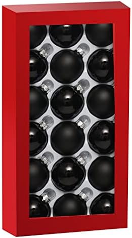 Black Christmas Ball Ornaments for Christmas Decorations - 18 Pieces Xmas Tree Shatterproof Ornam... | Amazon (US)