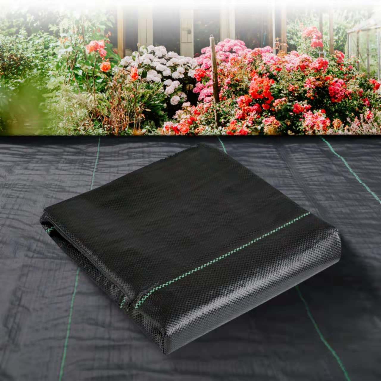 3ftx50ft Weed Barrier Landscape Fabric Heavy Duty，Weed Block Gardening Ground Cover Mat, Weed C... | Amazon (US)