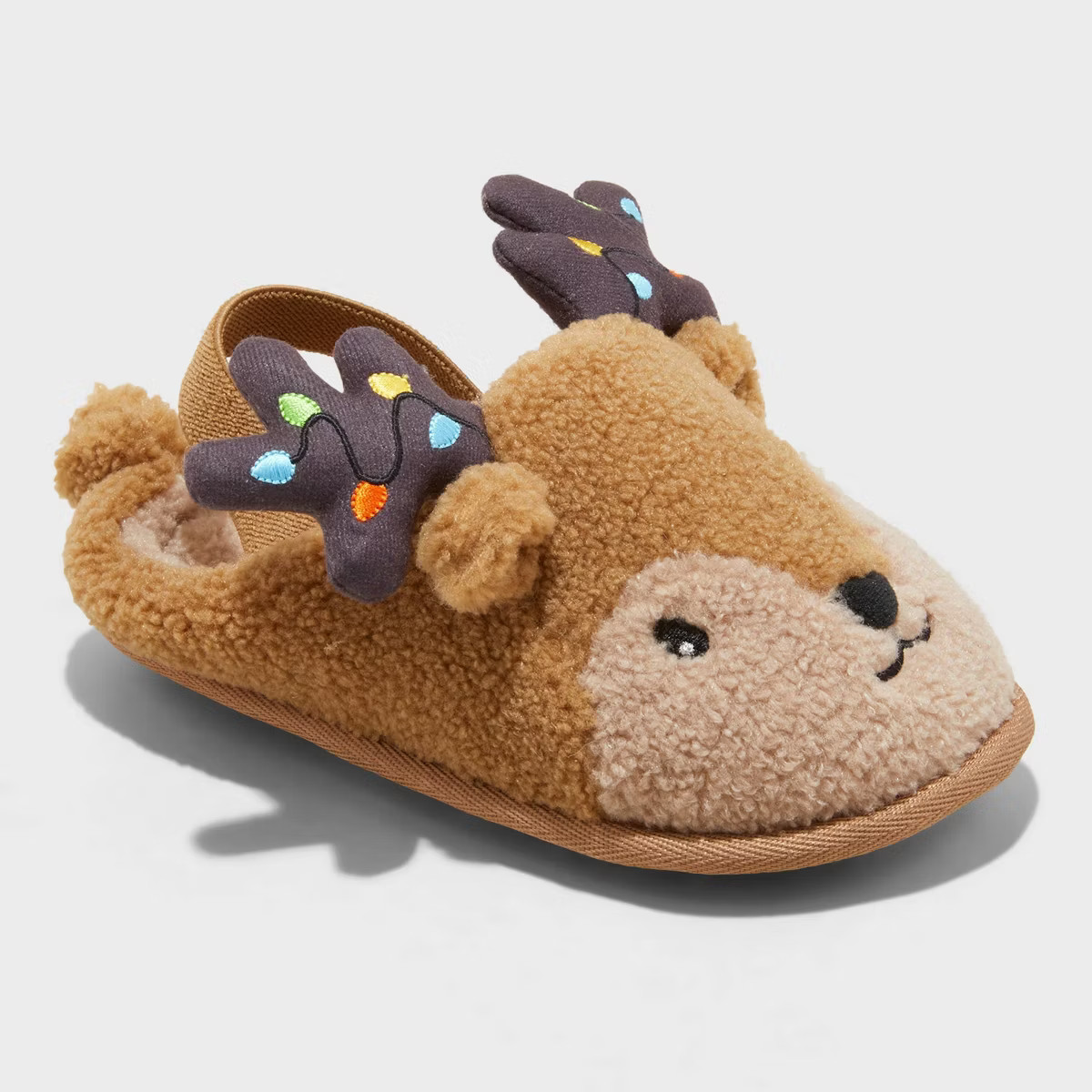 Toddler Holiday Light up Reindeer Slippers - Wondershop™ Brown | Target