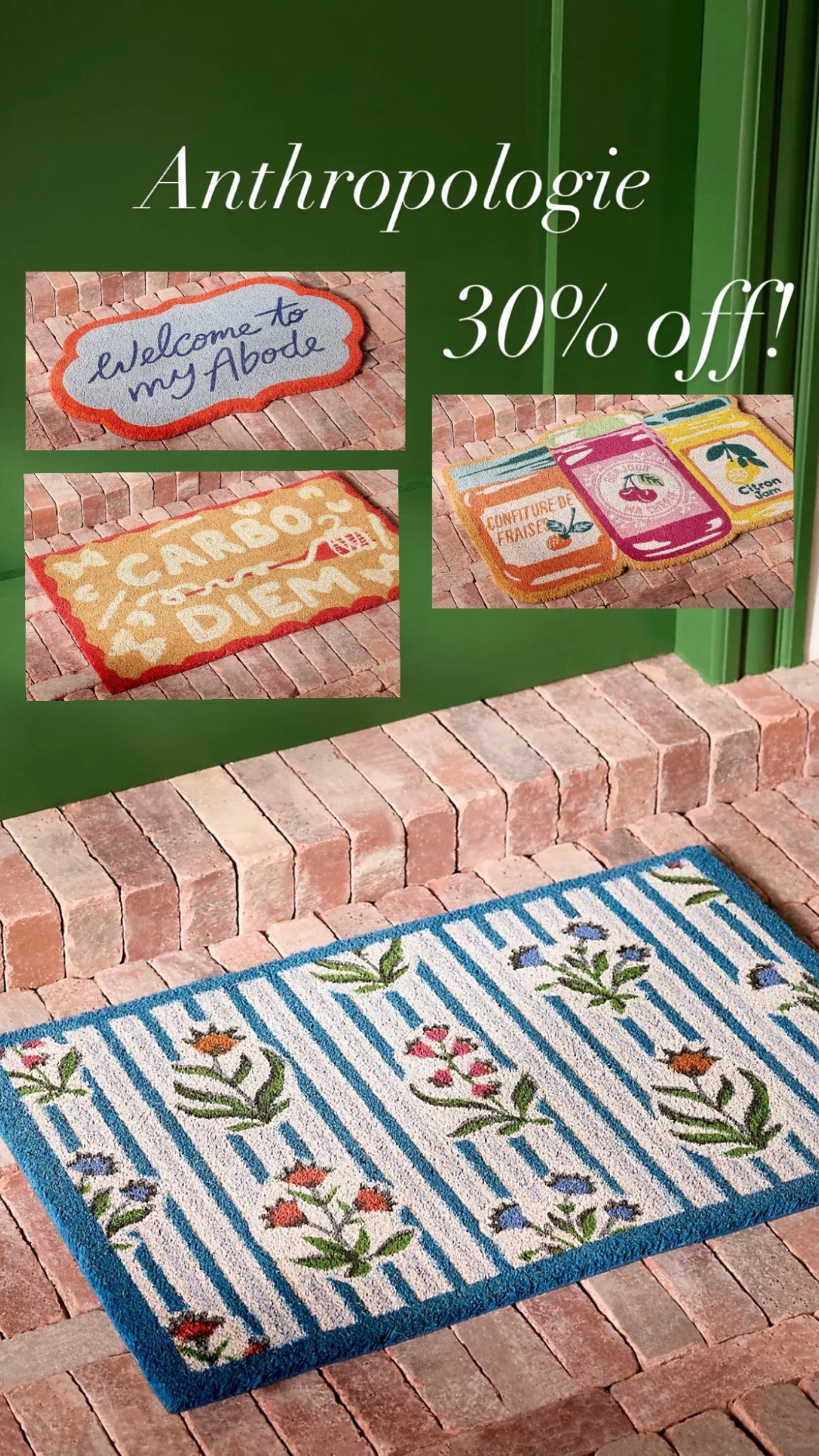 Get a fresh & stylish doormat for spring & summer for less than you’d pay at Target! 

#LTKdayinmylife #LTKSeasonal #LTKgrwm