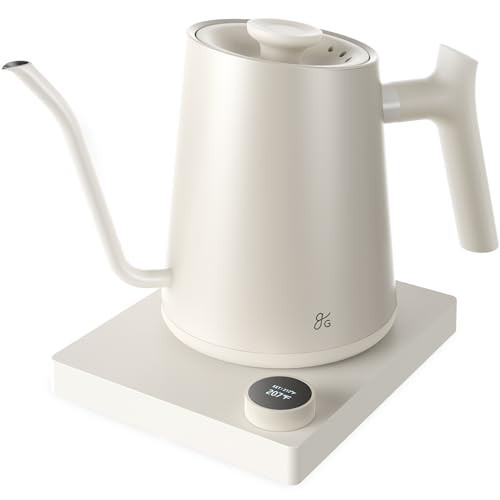 Greater Goods Electric Gooseneck Kettle, 1200W Stainless Steel with Precision Temperature Control, Fast Boil, BPA-Free, Ideal for Pour Over Coffee and Tea,1L (Birch) | Amazon (US)