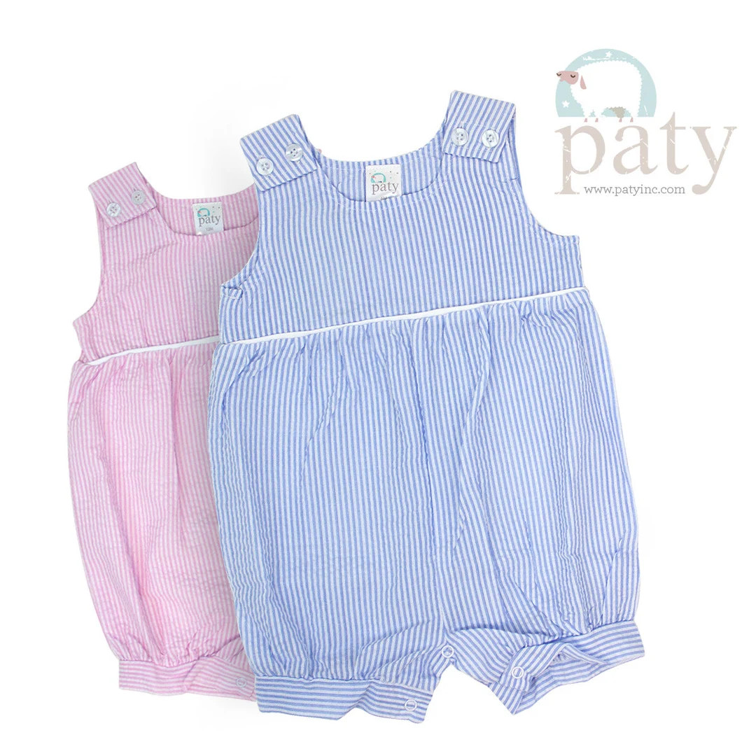 Baby Boy Seersucker Outfit Monogrammed Outfit Baby Boy Romper Baby Boy Dedication Outfit Boy Mono... | Etsy (US)