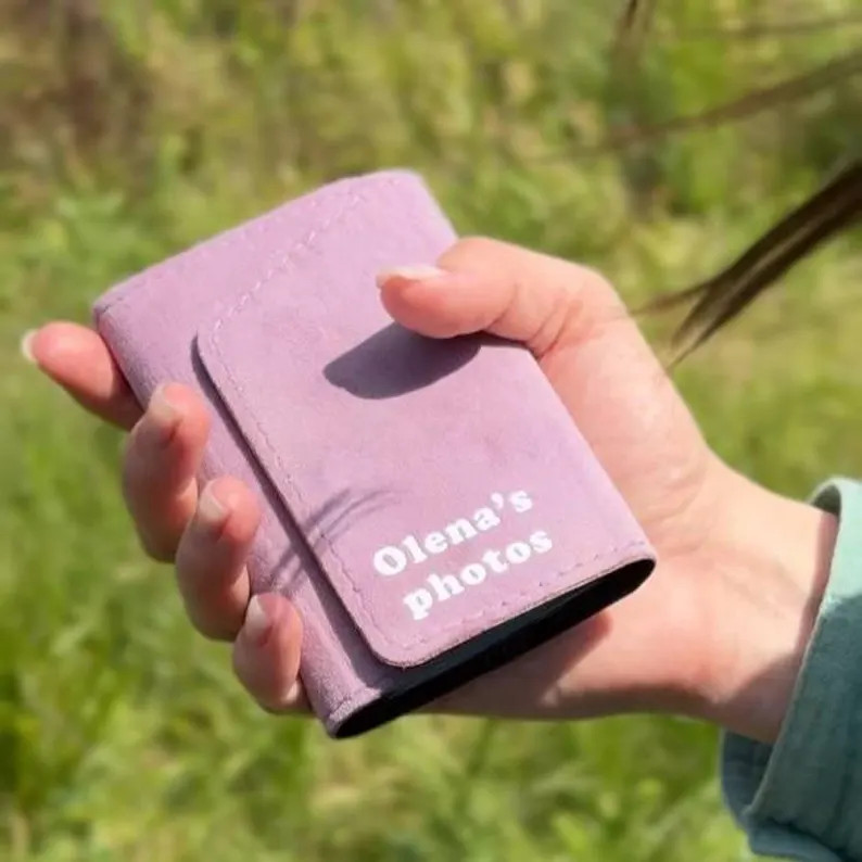 Personalized Velour Mini Photo Album: Instax Keepsake with Custom Text | Etsy (US)