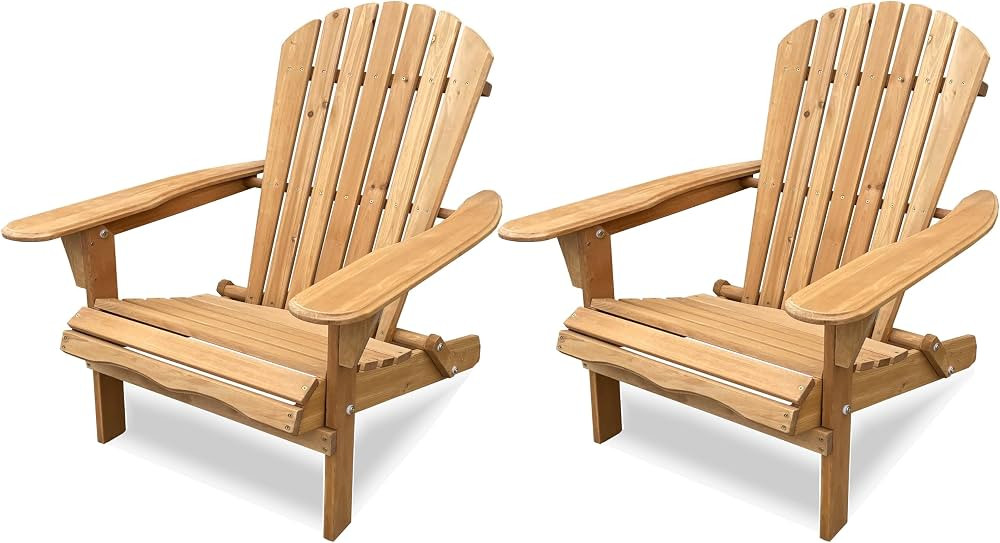 BTEXPERT Outdoor Wooden Folding Adirondack Chair Assembled Backrest, for Patio Lounge Lawn Garden... | Amazon (US)