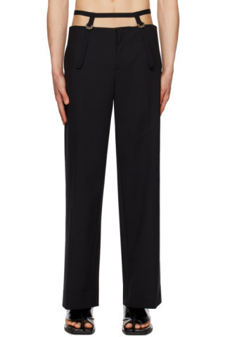 Black Safety Harness Trousers | SSENSE