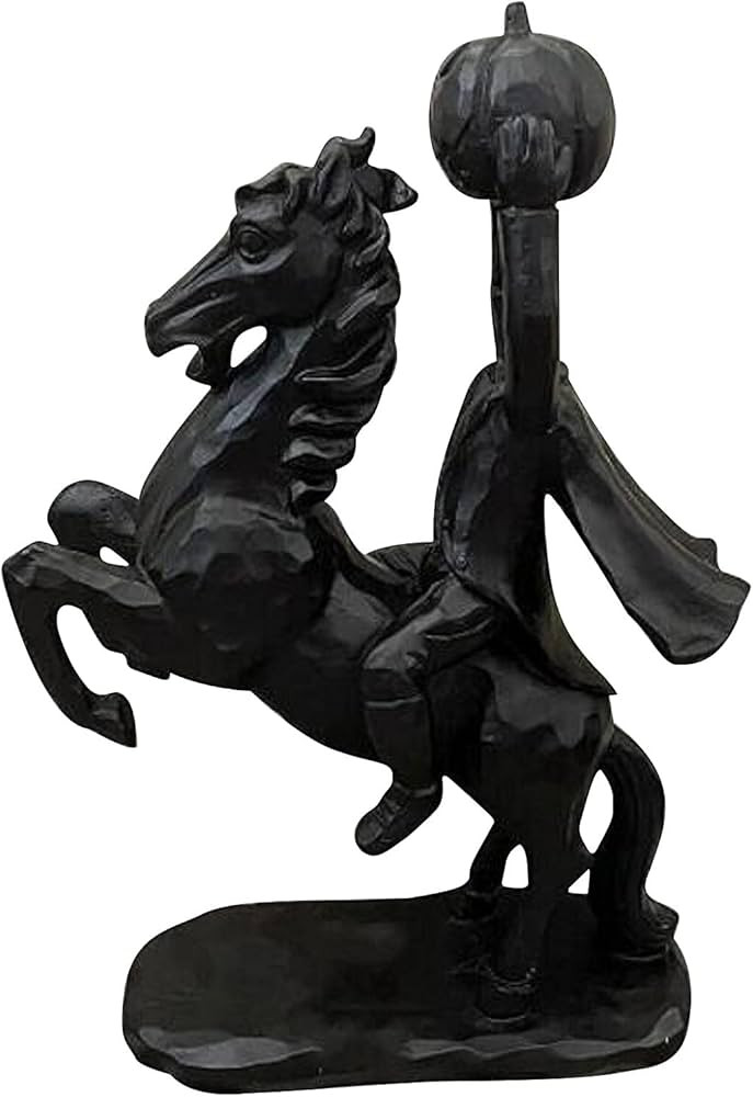 ESULOMP Headless Horseman Statue, Resin Artwork Halloween Village Decor Table Statues, Standing H... | Amazon (US)