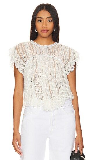 Lucea Lace Top in Optic White | Revolve Clothing (Global)