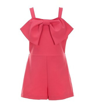 Social Little Girls 2T-6X Sleeveless Bow Romper | Dillard's