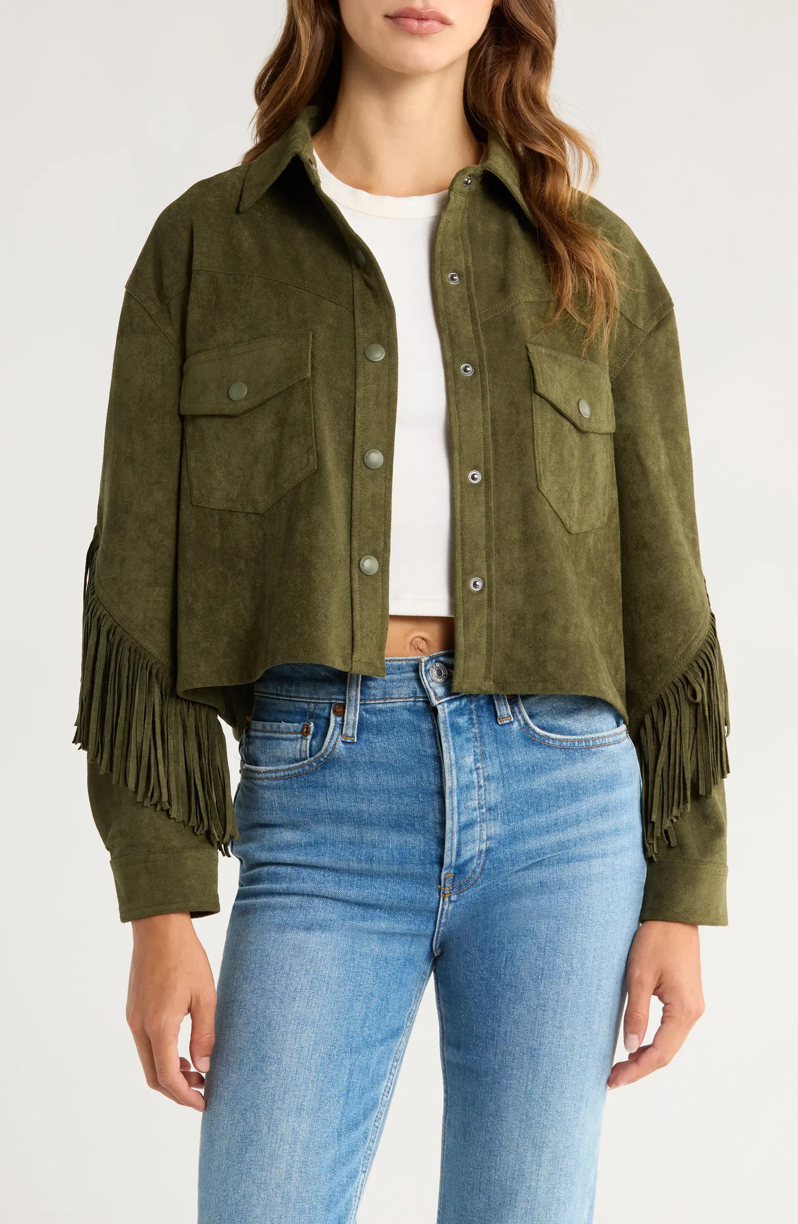 Faux Suede Fringe Jacket | Nordstrom